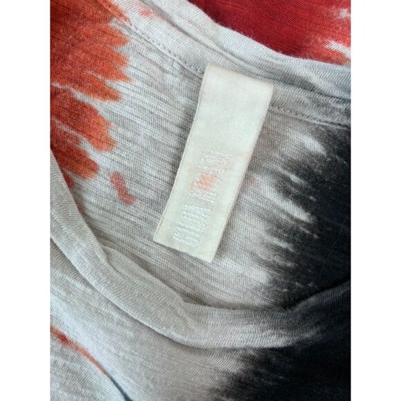 Gilda Midani women's‎ small short sleeve tie dye orange grey casual t-shirt - Picture 6 of 8